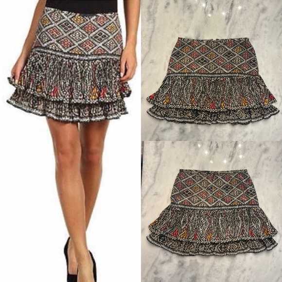 BCBGMAXAZRIA Nima Aztec Skirt size 8 - Picture 1 of 12